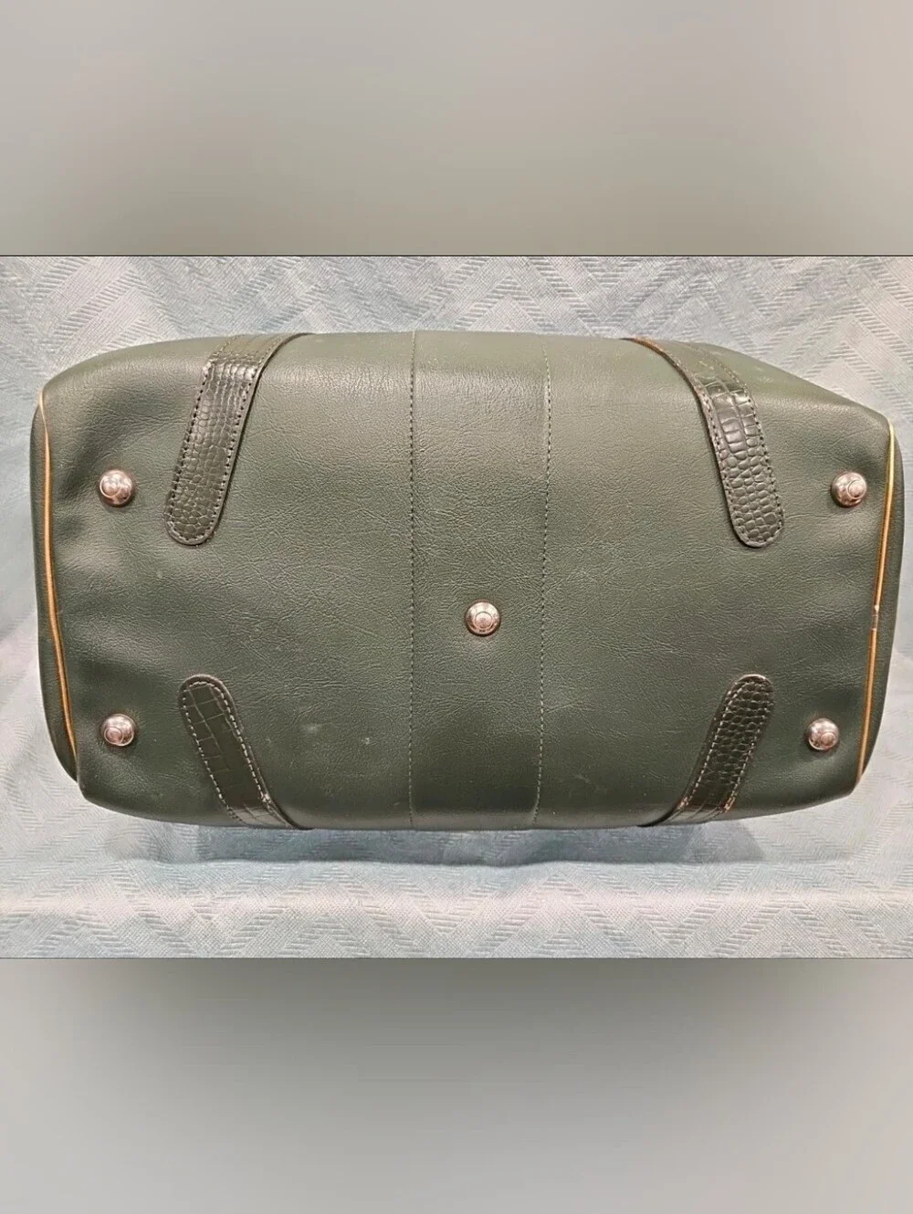 Spalding Dark Green Duffel Bag with Black Handle